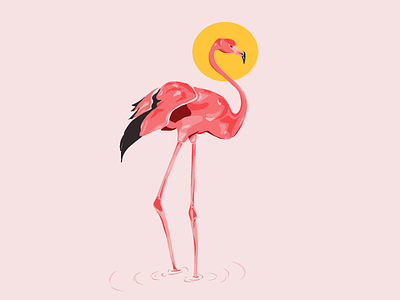 Flamingo Bird apparel graphics branding flamingo flamingo logo graphic design illustration logo malibu minimal monochromatic summertime wallpaper