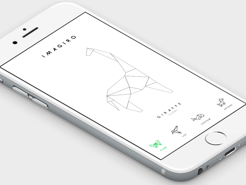 Imagiro App animation clean ios motion origami
