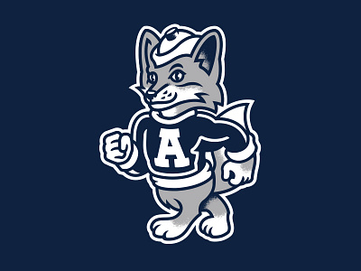 Ash the Fox barbershop fox illustration mascot
