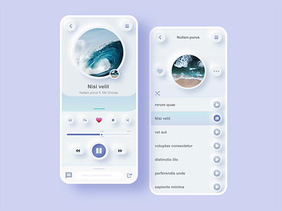 Soft Icons Music App app design ux