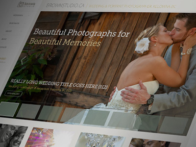 Web Project: Photographer Website design photography responsive website