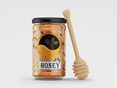 honey label design