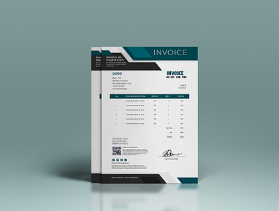 Invoice design invoice letterhead price list rate list stationery design