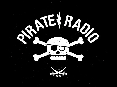 Pirate Radio Preserves brand identity illustration logo pirates