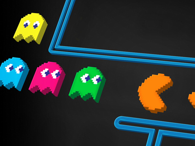 Pac Man pixel retro