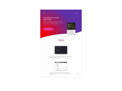 Landing page of a book