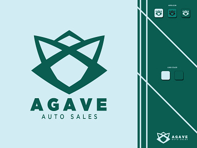 Agave Auto Sales app branding design graphic design icon logo minimal vector