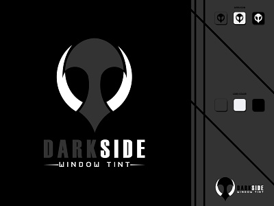 Darkside Window Tint app branding design graphic design icon logo minimal vector