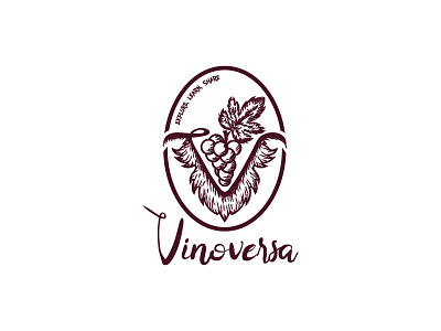 VINOVERSA branding design graphic design icon illustrator logo minimal vector
