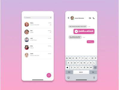 Direct Messaging UI Design by Zahra Hashemi on Dribbble