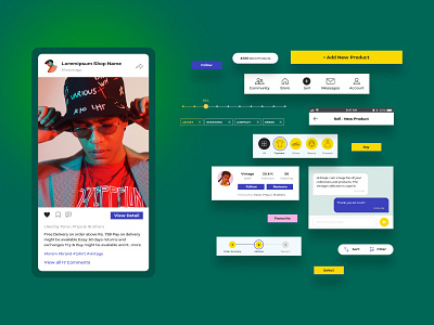 UI elements of fashion app app design eccomerce ecommerce app fashion app minimal ui uielements