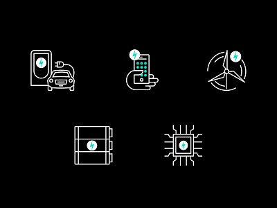 Icons for Battery Management System Brand creative design icons illustration pictograms ui website