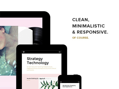 Clean, Minimal minimal responsive ui website