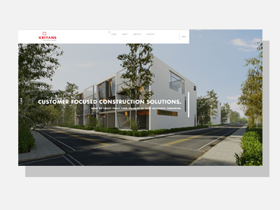 Kriyans builders homepage real estate ui ux website