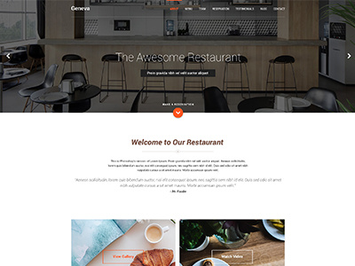 Restaurant Template creative envato google material design restaurant template theme themeforest typography ui ux web elements website