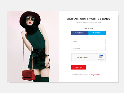 Pop Up for Social Commerce Website