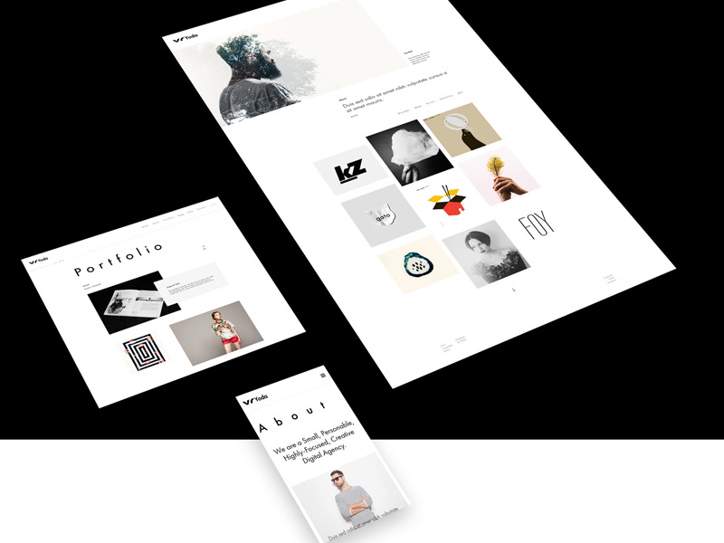 Yoda - Creative Minimal Portfolio Template html free responsive portfolio agency creative minimal website ux ui