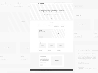 Wireframe for a large corporate
