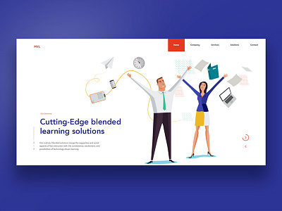 A snippet of our upcoming project banner education elearning homepage illustration online ui ux website