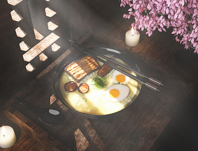 Japanese Food 3d animation graphic design logo motion graphics