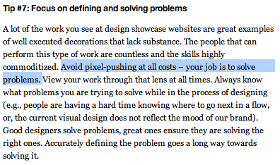 Your job is to solve problems. design