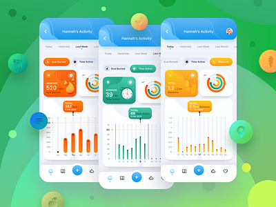 Wello: Health App for Kids. Activity Screens