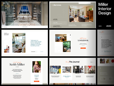 Miller Interior Design interface interiordesign portfolio showcase typography ui ux web webdesign