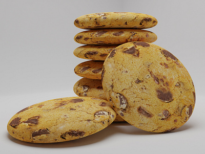 3D Cookies 3d 3d model biscuits blender3d cookies sweets