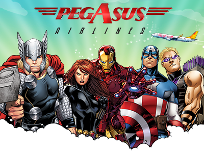 Pegasus Airlines Safety airlines comics design heroes marvel pegasus rafineri rafineri sayfety ui ux video web design