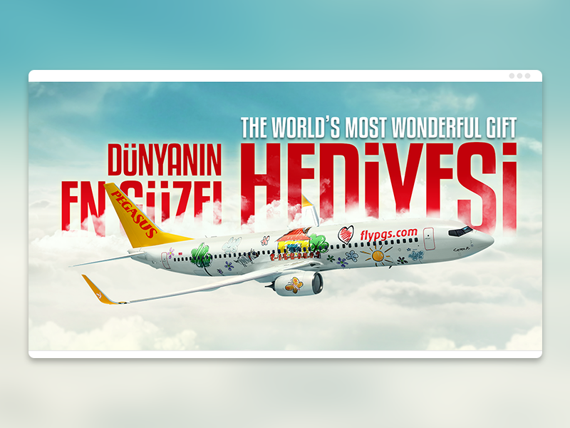 Pegasus Airlines The World’s Most Wonderful Gift rafineri pegasus rafineri ux ui web design gift world wonderful flypgs airlines
