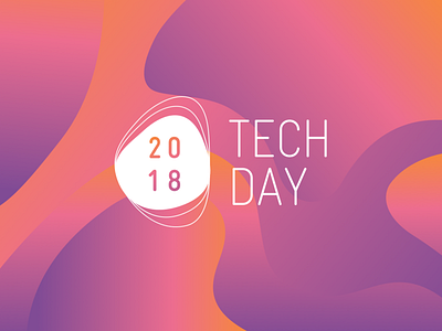 Tech Day gradient organic shapes vector