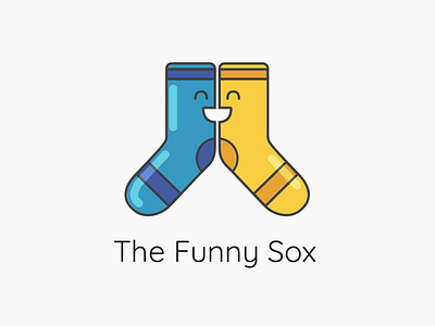 Logo for The Funny Sox brand illustration image logo vector