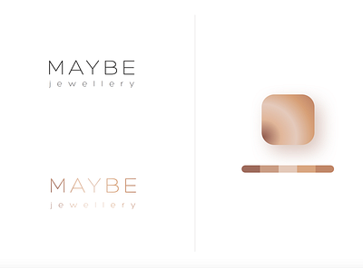 MAYBE - Logo brand fashion gradient logo minimal nude vector