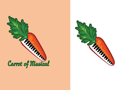 Carrot of Musical branding cartoon logo custom logo graphic design logo logo design minimalist flat logo minimalist logo