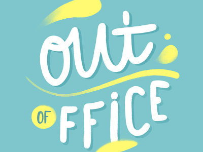 Out of Office beach design holidays illustration ipad pro lettering office ooo out of office procreate soleil summer sun type illustration