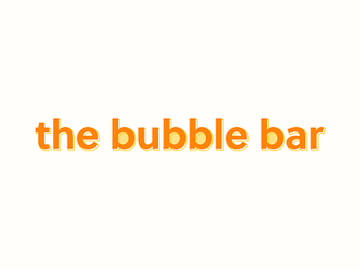 The Bubble Bar Logo branding design graphic design illustration logo minimal type typography vector web