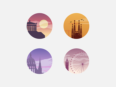 City illustration city icon illustration instagram vector