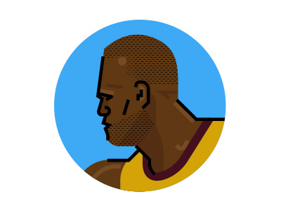 Lebron James basketball illustration lebron james portrait profile shape vector