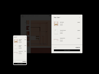Shopping Cart | Johanenlies app design flat minimal ui ux web website