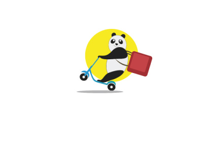 Panda Delivery branding design flat graphic design icon illustration illustrator minimal typography website