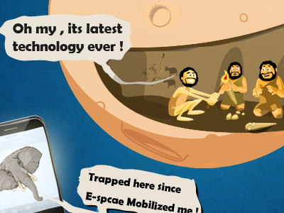 eSpace Website cartoon comic entrepreneurship epic espace illustrations planet space technology ui web