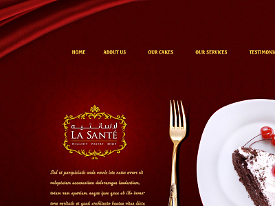 La Sante Website cake patisserie shop