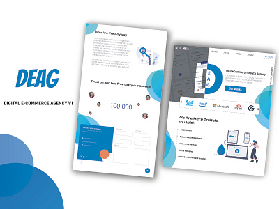 Deag - Digital E-commerce Agency Ui Template adobe xd photoshop ui ux branding design digital art digital e commerce agency ecommerce ecommerce agency first ui project landing page ui ui ux web website