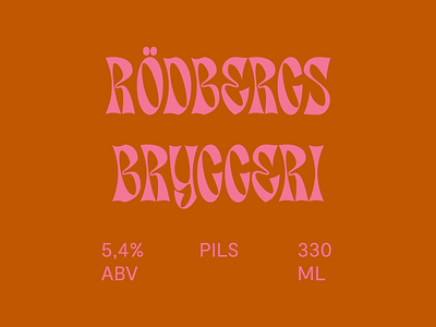 Rödbergs branding design typography