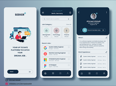 SEEKER is a simple a job platform ✔✨ app branding design icon illustration logo typography ui ux vector