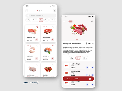 BUTCHER APP DESIGN ❤✔👀 app branding design icon illustration logo typography ui ux vector