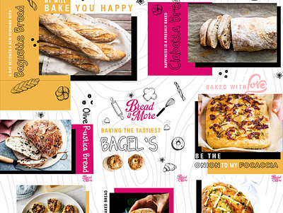 Instagram Grid-Bread & More branding design illustration typography