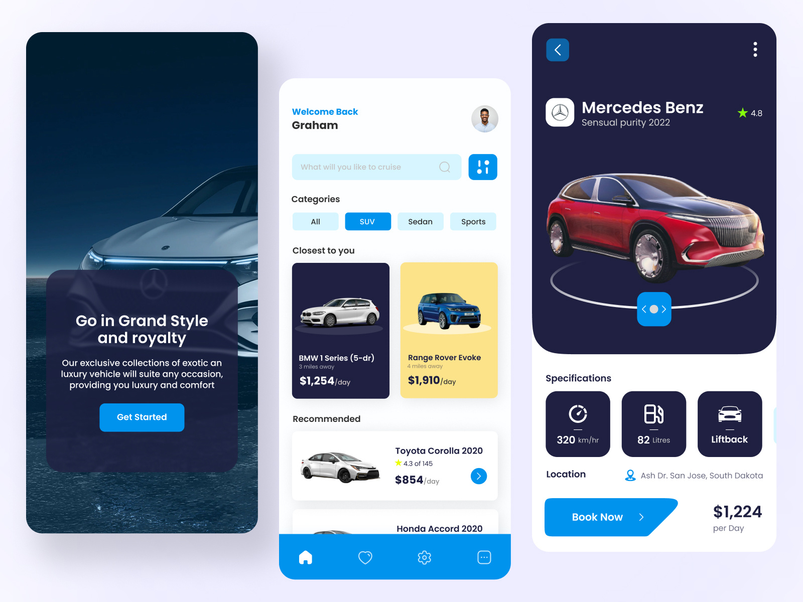 Luxury Car Rental App by Adebayo Chike on Dribbble