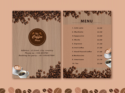 coffee café menu design adobe branding cafe cafe branding coffee design illustration illustrator menu menu design minimal minimalism minimalist photoshop stationary vector