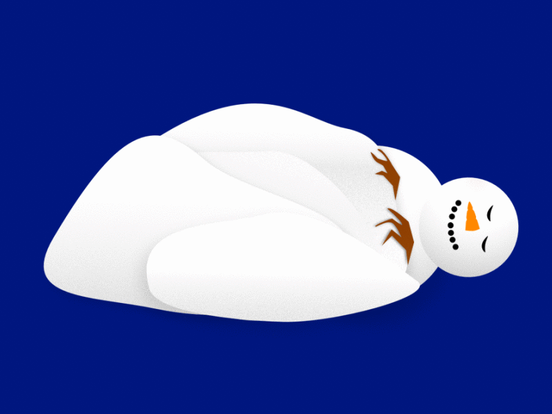 Sleepy Snowman affinitydesigner after effects animation design illustration sleepy